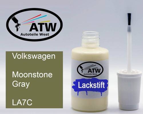 Volkswagen, Moonstone Gray, LA7C: 20ml Lackstift, von ATW Autoteile West.